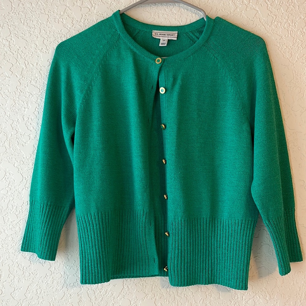 Emerald green Cardigan by St. John